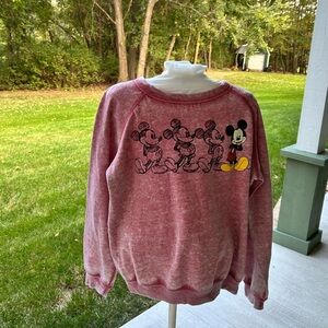 Disney Mickey Mouse Pink /White sweatshirt